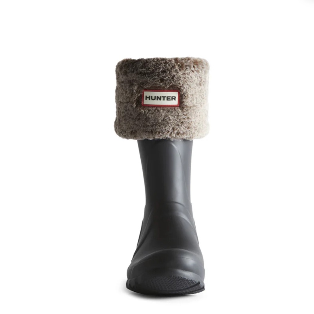 Unisex Faux Fur Short Boot Sock × 1 - Large